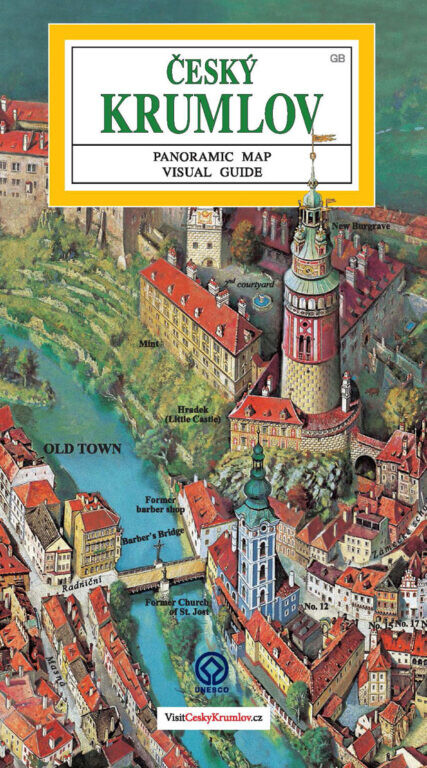 Český Krumlov panoramic map and guide