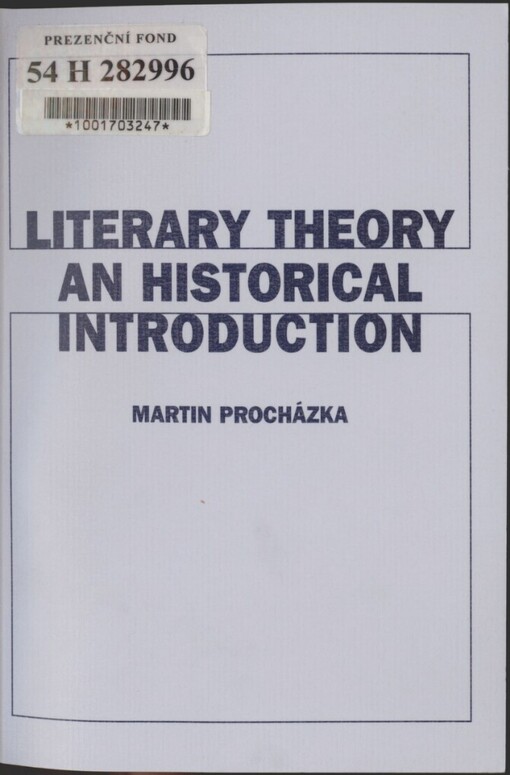 Literary theory: an historical introduction