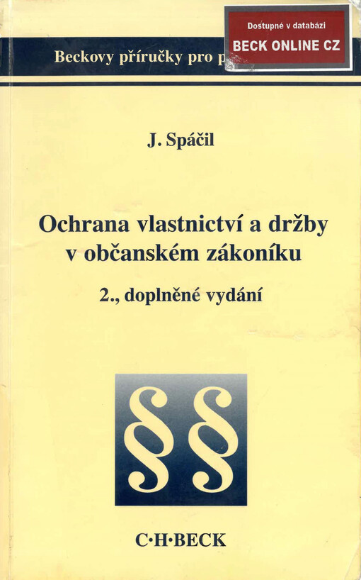 Ochrana vlastnictví a držby v občanském zákoníku
