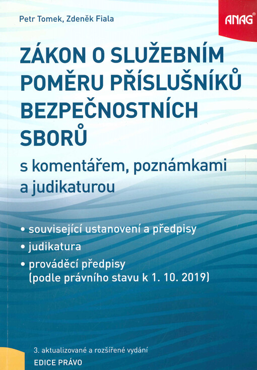 Zákon o služebním poměru příslušníků bezpečnostních sborů : s komentářem, poznámkami a judikaturou