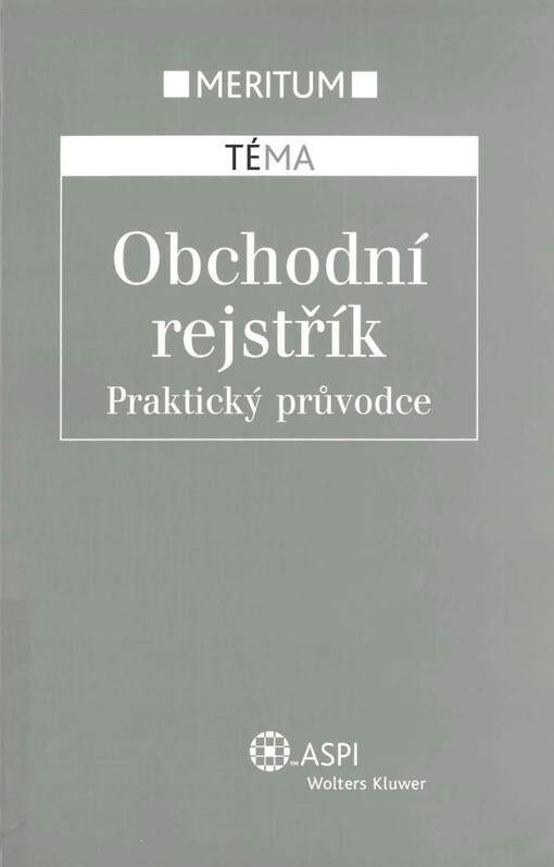 Obchodní rejstřík : praktický průvodce