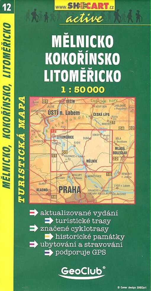 Mělnicko, Kokořínsko, Litoměřicko turistická mapa 1:50 000 : aktualizované vydání