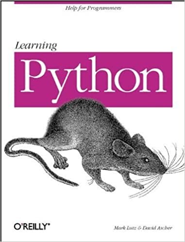 Learning Python (Help for Programmers)