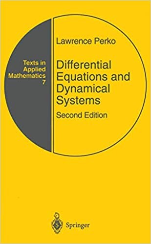 Differential Equations and Dynamical Systems (Texts in Applied Mathematics, No 7)