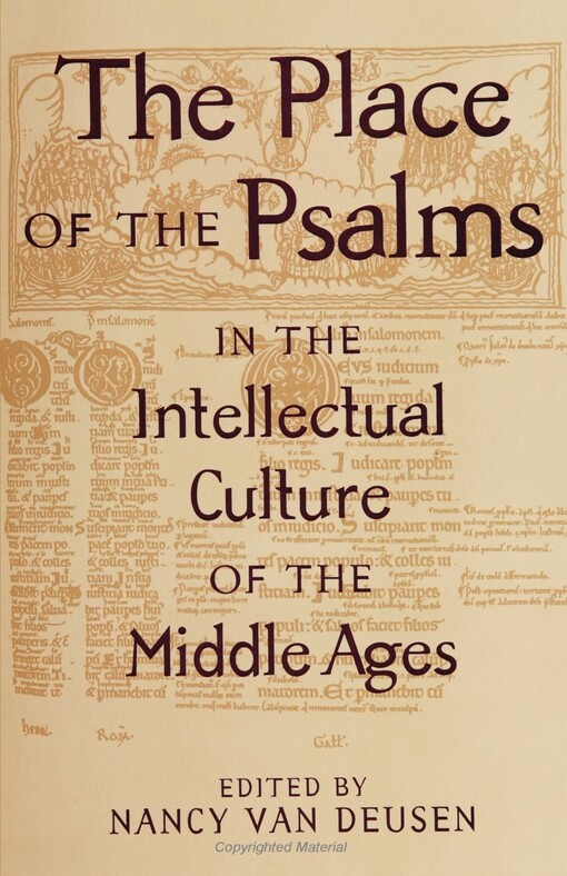 The place of the Psalms in the intellectual culture of the Middle Ages