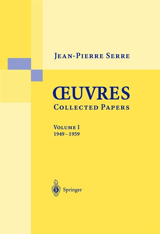 Oeuvres - Collected Papers: Volume 1: 1949 - 1959 (French and English Edition)