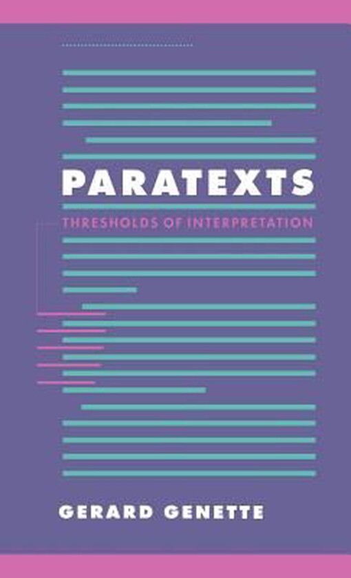 Paratexts : thresholds of interpretation