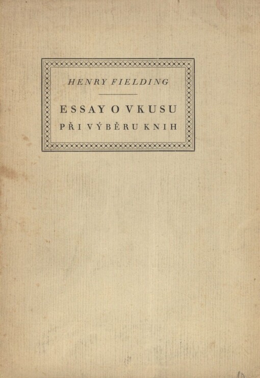 Essay o vkusu při výběru knih