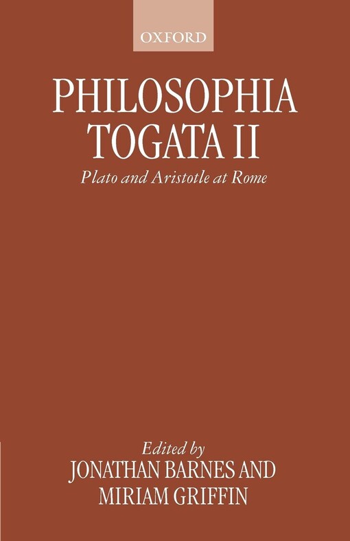 Philosophia togata. 2, Plato and Aristotle at Rome