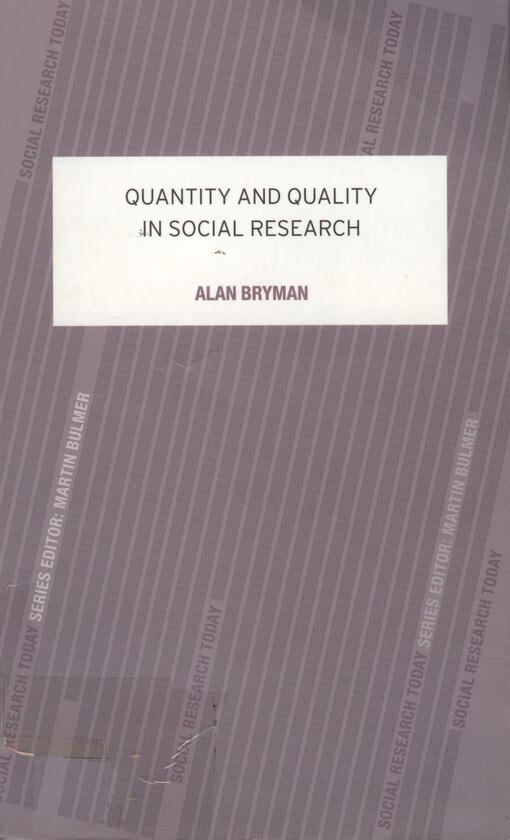 Quantity and quality in social research
