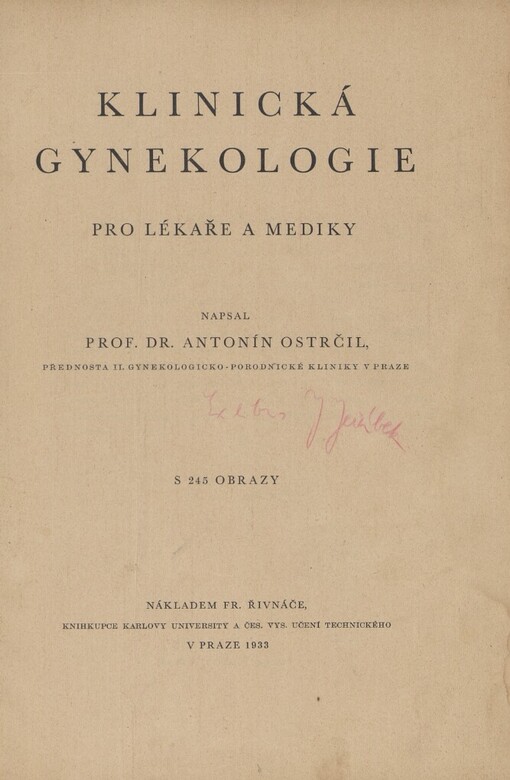 Klinická gynekologie pro lékaře a mediky