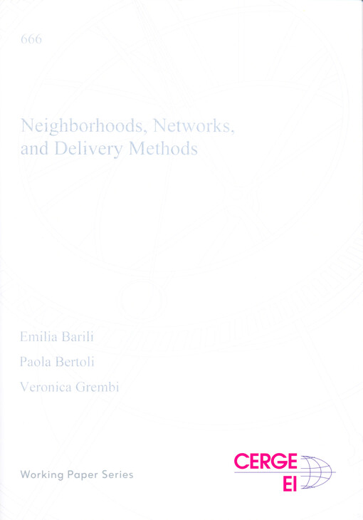 Neighborhoods, networks, and delivery methods