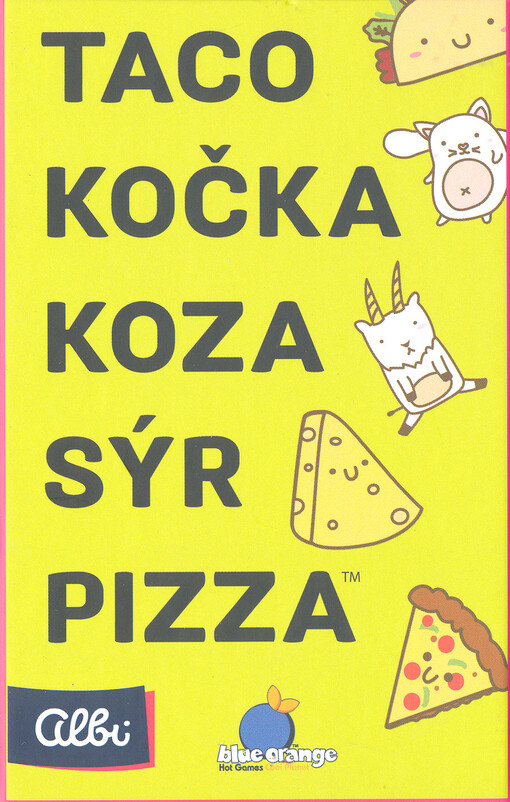 Taco, kočka, koza, sýr, pizza