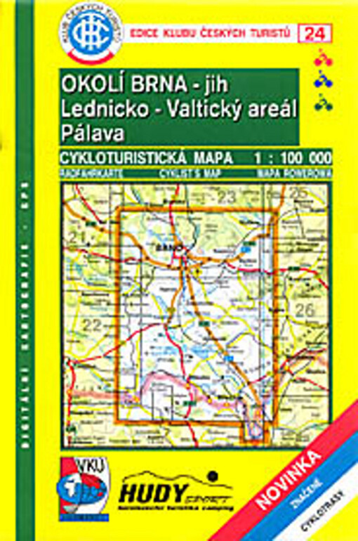 Okolí Brna-jih Lednicko-Valtický areál, Pálava : cykloturistická mapa 1:100 000