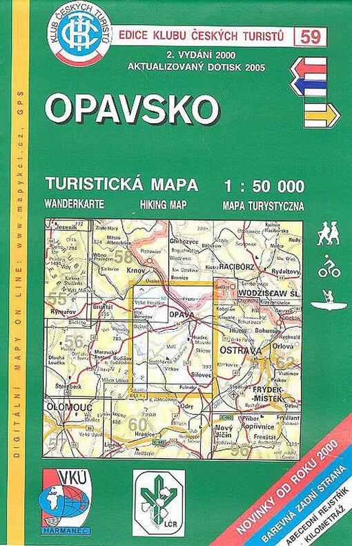 Opavsko turistická mapa 1:50^000