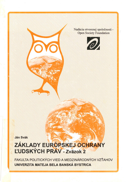 Základy európskej ochrany ľudských práv. Zväzok 2
