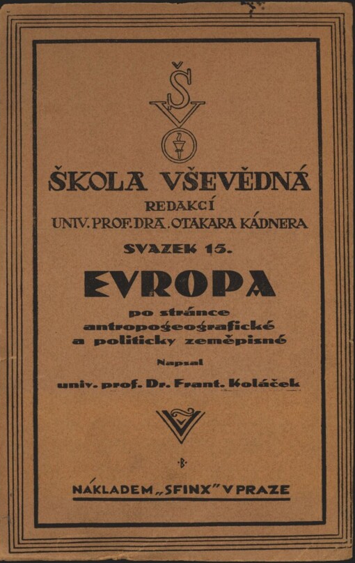 Evropa po stránce antropogeografické a politicky zeměpisné