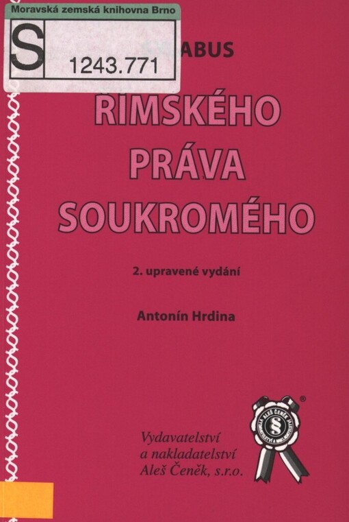 Sylabus římského práva soukromého