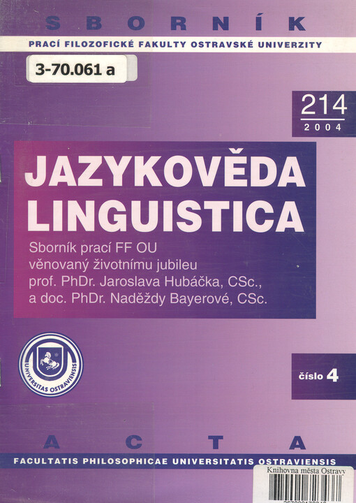 Jazykověda Linguistica