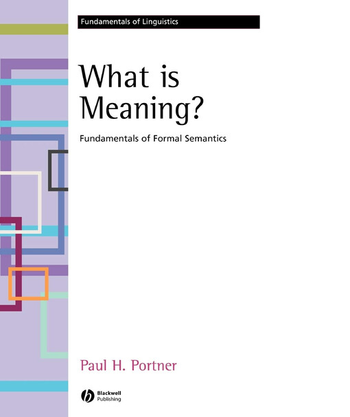 What is meaning? : fundamentals of formal semantics