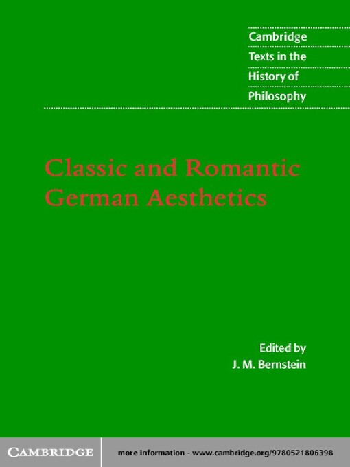 Classic and romantic German aesthetics