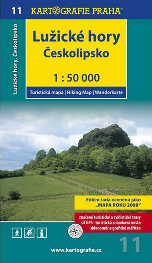 Lužické hory, Českolipsko turistická mapa 1:50 000