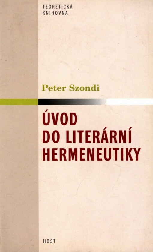 Úvod do literární hermeneutiky: studijní vydání přednášek