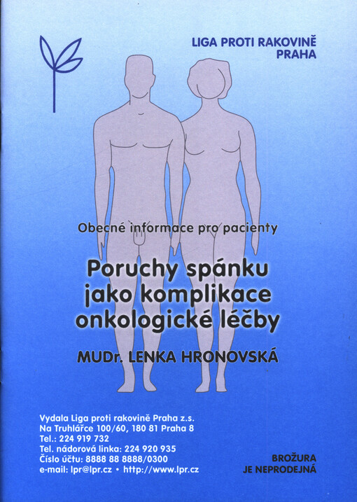 Poruchy spánku jako komplikace onkologické léčby : obecné informace pro pacienty