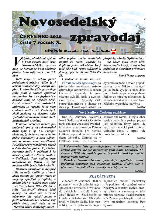 Novosedelský zpravodaj