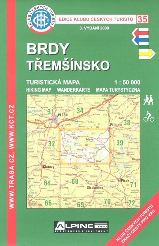 Brdy, Třemšínsko turistická mapa 1:50 000