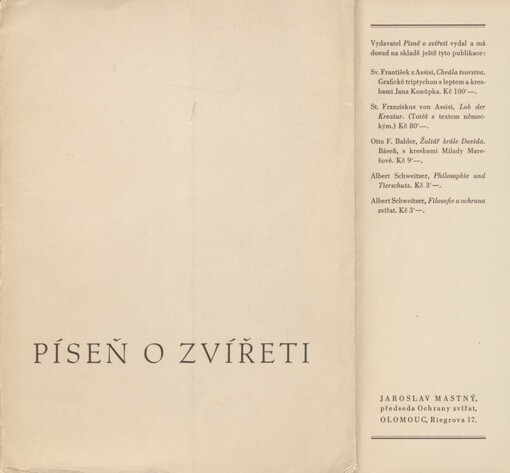 Píseň o zvířeti