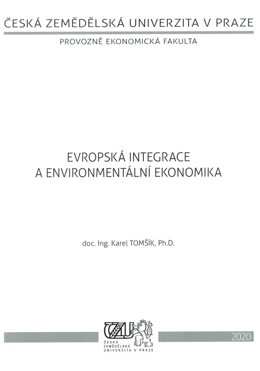 Evropská integrace a environmentální ekonomika