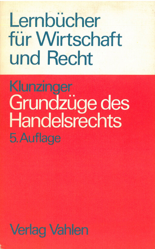 Grundzüge des Handelsrechts