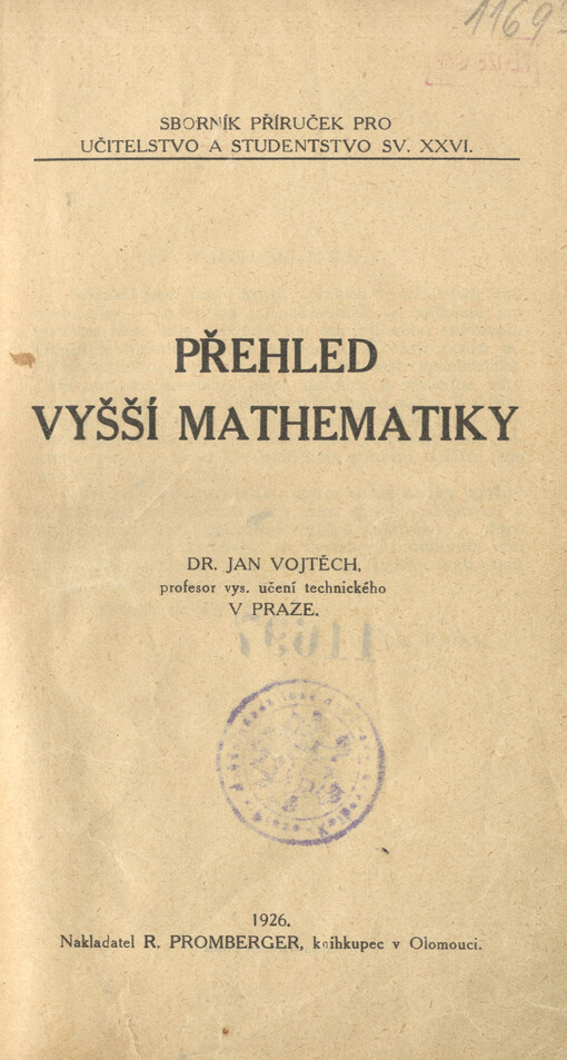 Přehled vyšší matematiky