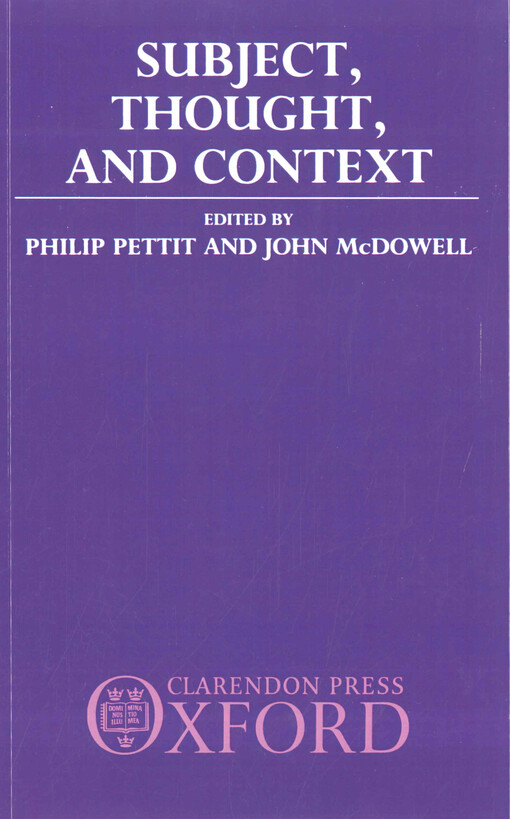 Subject, thought, and context