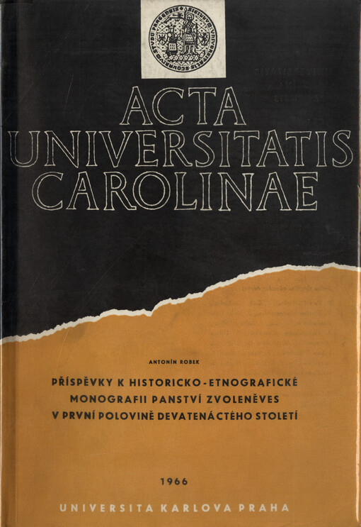 Příspěvky k historicko-etnografické monografii Panství Zvoleněves v první polovině devatenáctého století