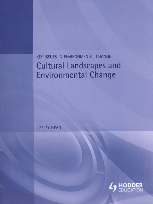 Cultural landscapes and environmental change