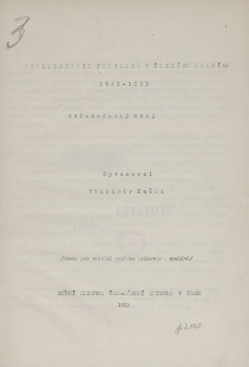 Bibliografie periodik v českých krajích 1945-1963