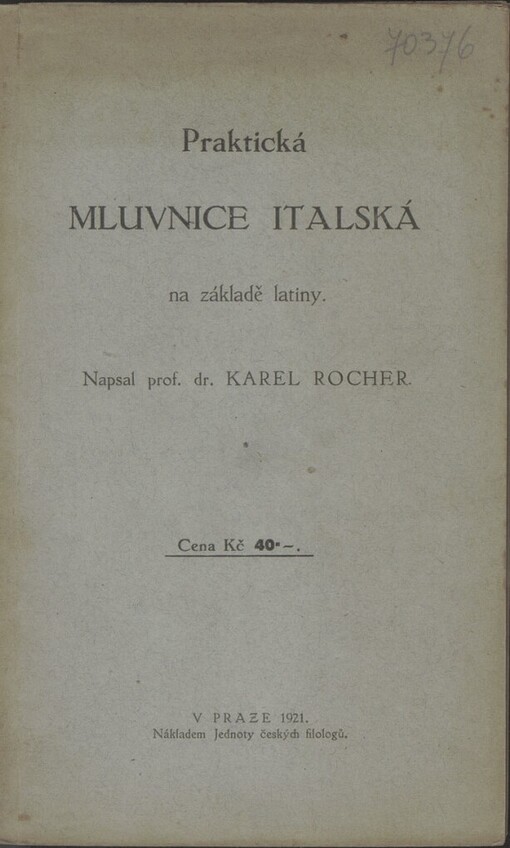 Praktická mluvnice italská na základě latiny