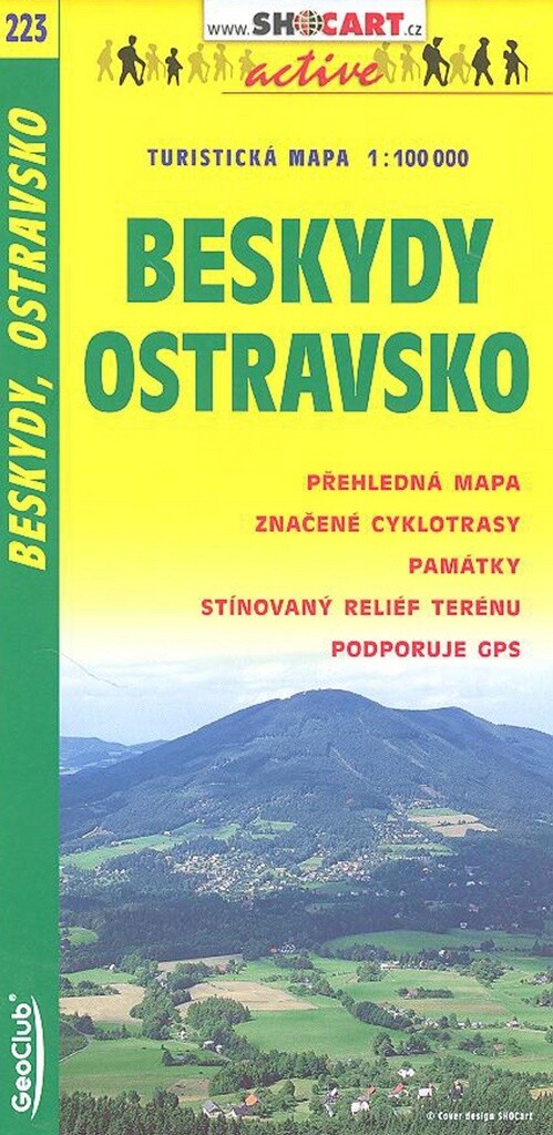 Beskydy Ostravsko : turistická mapa 1:100^000 : přehledná mapa, dálkové cyklotrasy, památky, stínovaný reliéf terénu, podporuje GPS
