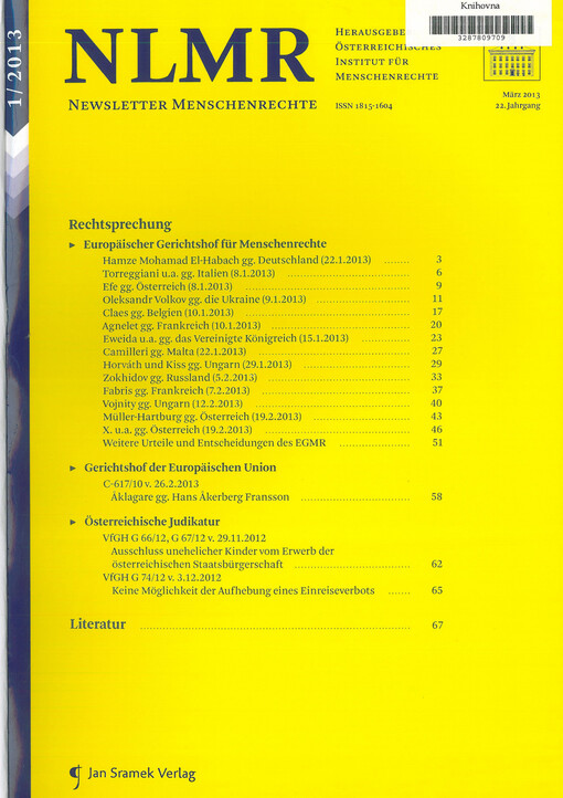 Newsletter Menschenrechte