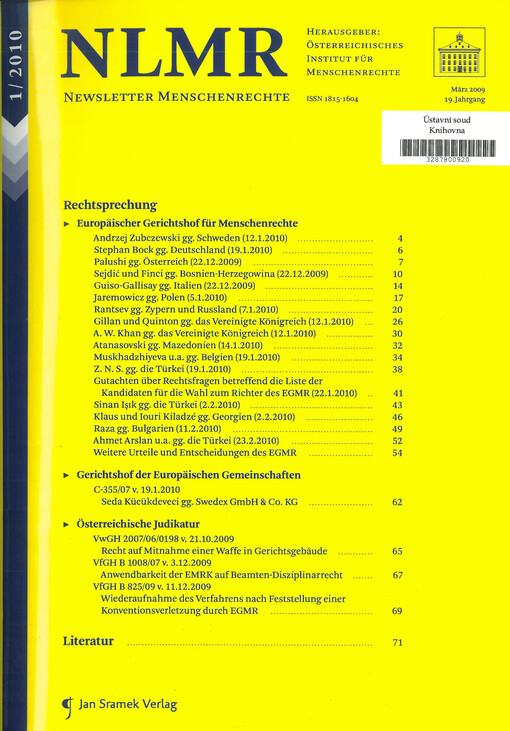 Newsletter Menschenrechte