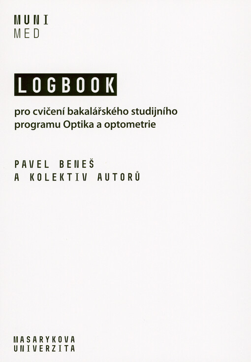 Logbook pro cvičení bakalářského studijního programu Optika a optometrie