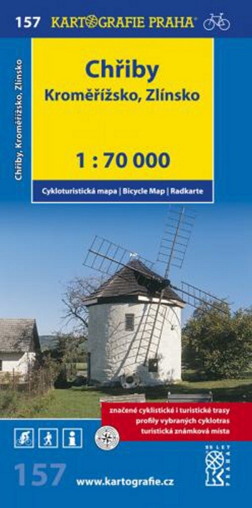 Chřiby Kroměřížsko, Zlínsko : cykloturistická mapa 1:70 000