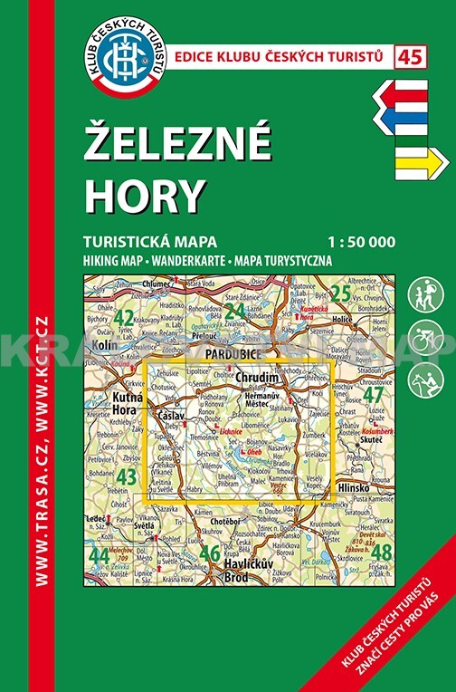 Železné hory turistická mapa 1:50 000