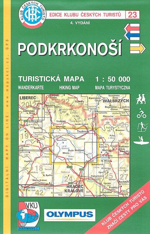 Podkrkonoší turistická mapa 1:50 000
