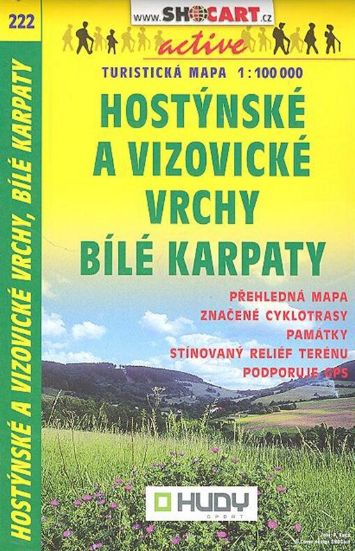 Hostýnské vrchy turistická mapa 1:100^000 : přehledná mapa, dálkové cyklotrasy, památky, stínovaný reliéf terénu, podporuje GPS ; Bílé Karpaty