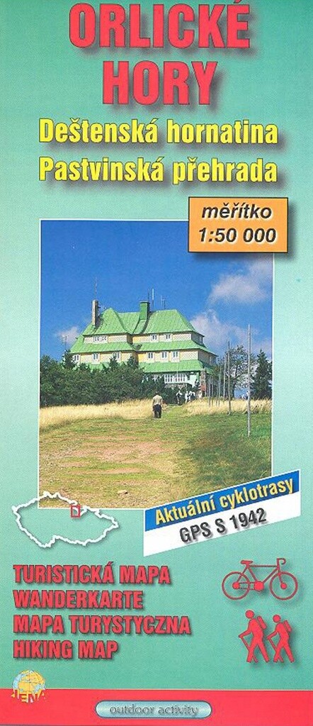Orlické hory Deštenská pahorkatina, Pastvinská přehrada : turistická a cykloturistická mapa