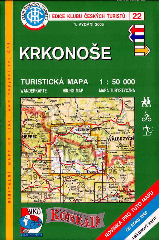 Krkonoše turistická mapa 1:50 000