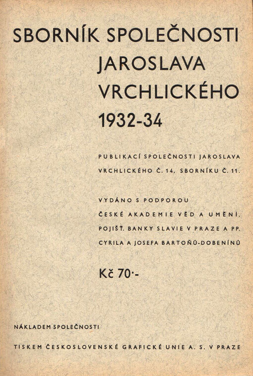 Sborník Společnosti Jaroslava Vrchlického